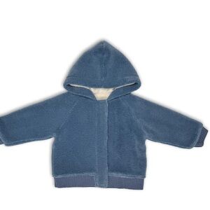 Blue Fleece Hooded Baby Jacket